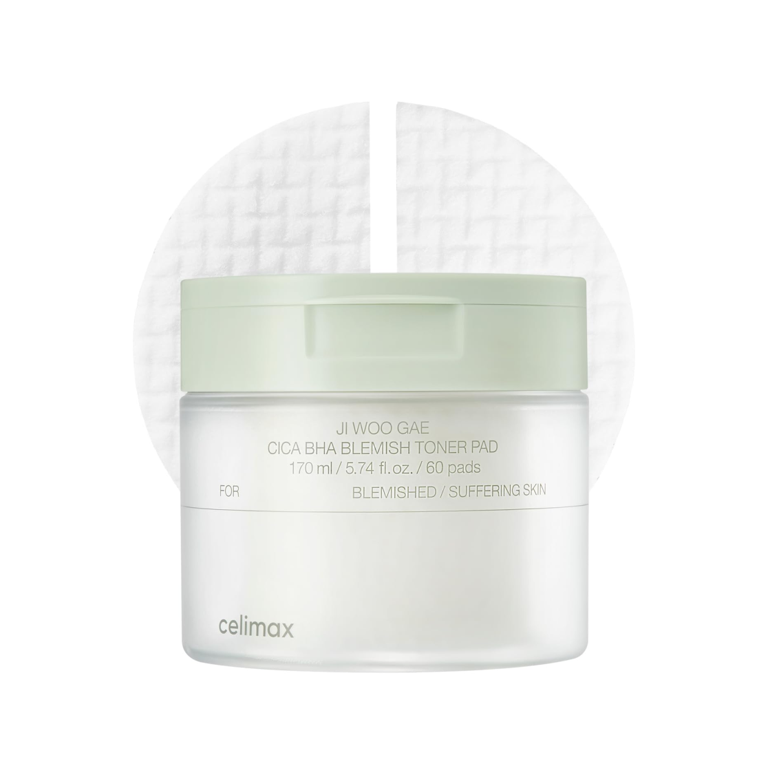 CELIMAX JI WOO GAE Cica BHA Blemish Toner Pad veido padeliai