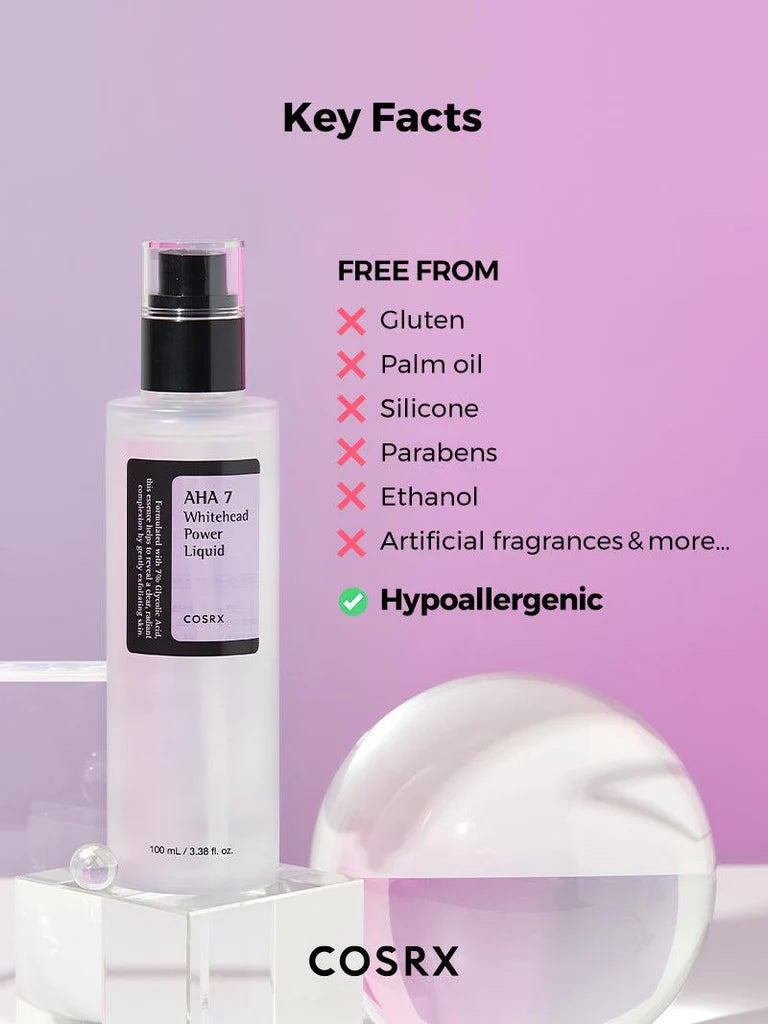 COSRX AHA 7 Whitehead Power Liquid šveičiamoji esencija 