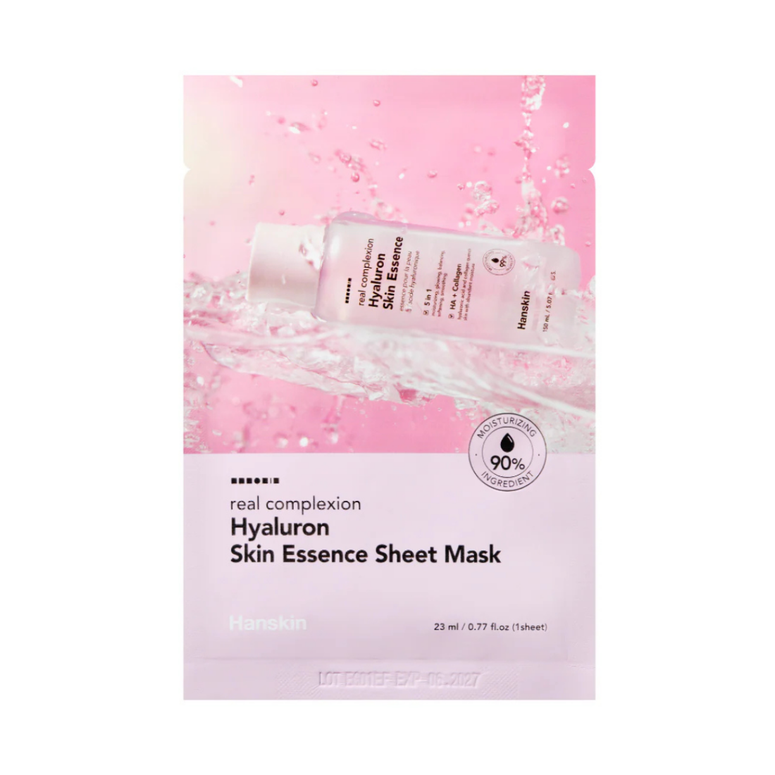 HANSKIN Real Complexion Hyaluron Skin Essence Sheet Mask veido kaukė