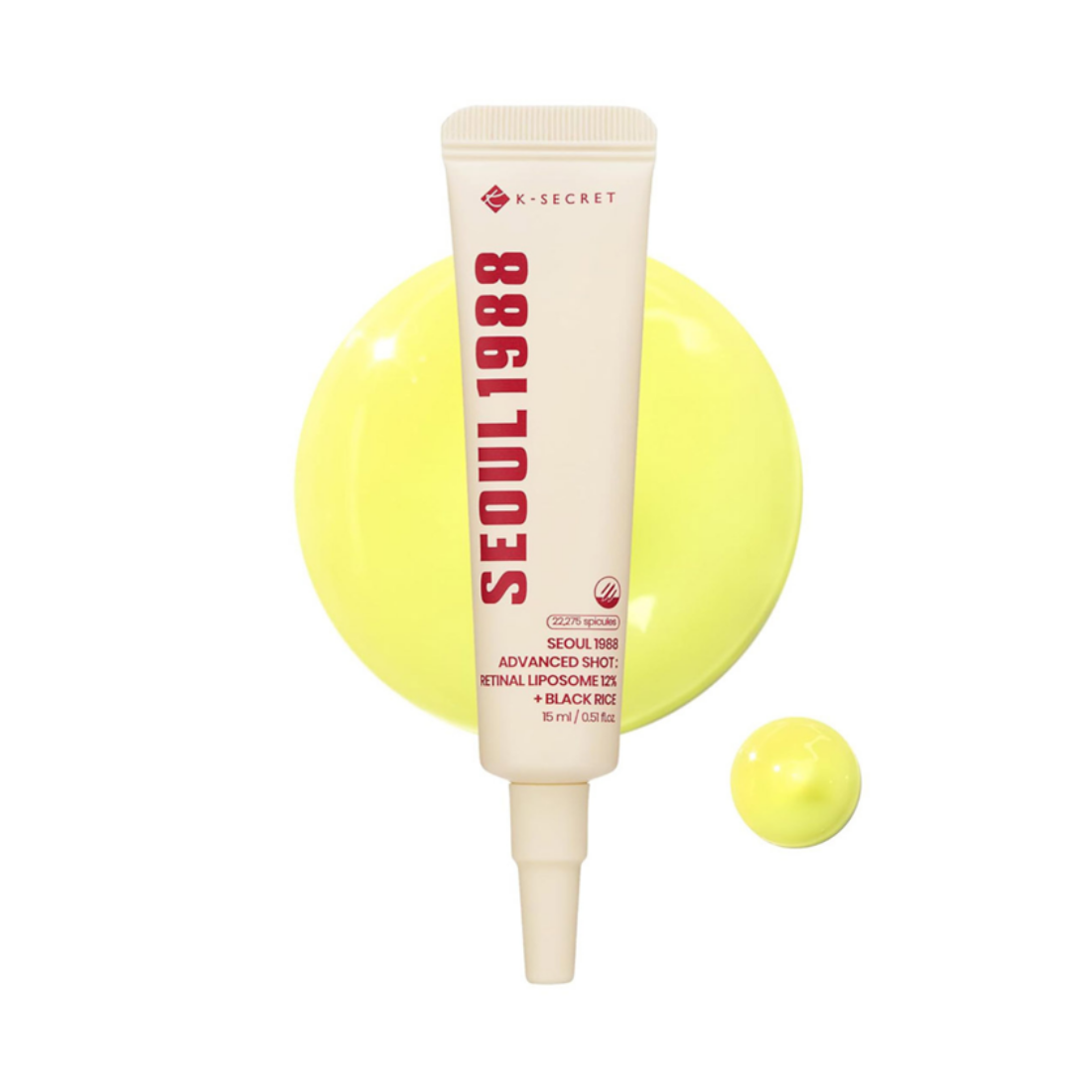 KSECRET SEOUL 1988 Advanced Shot : Retinal Liposome 12% + Black Rice veido kremas
