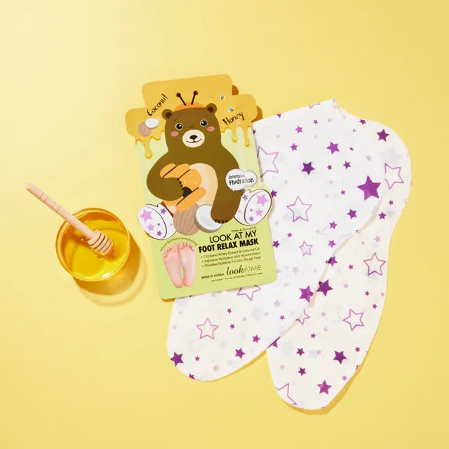 LOOK AT ME Look At My Foot Relax Mask (Bear) pėdų kaukė