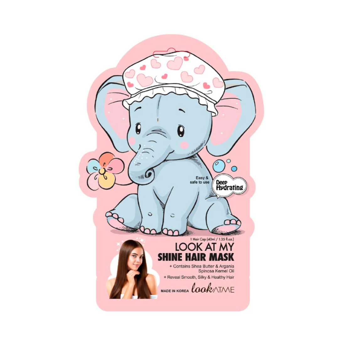 LOOK AT ME Look At My Shine Hair Mask plaukų kaukė kepuraitė