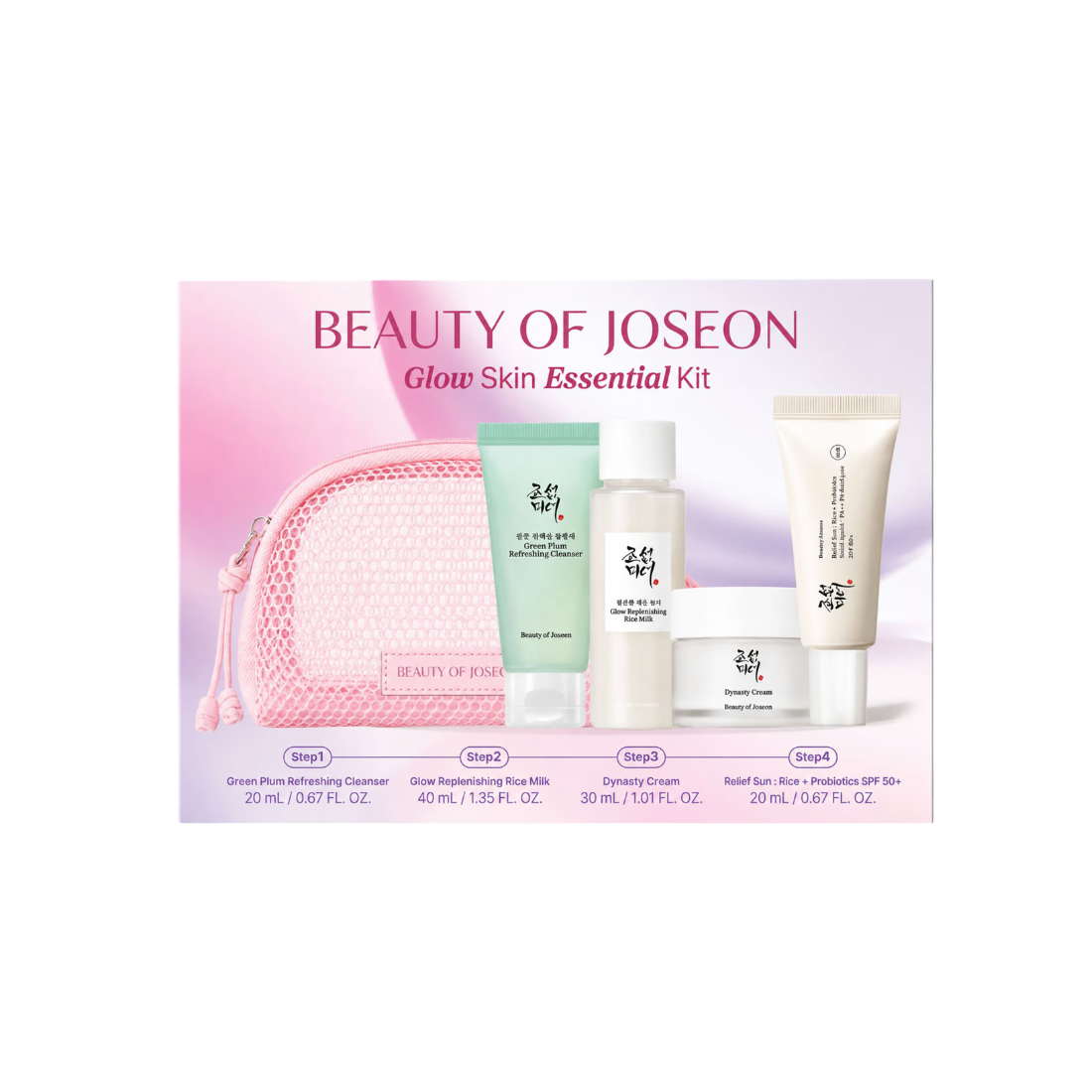 BEAUTY OF JOSEON Glow Skin Essential Kit kelioninio dydžio rinkinys