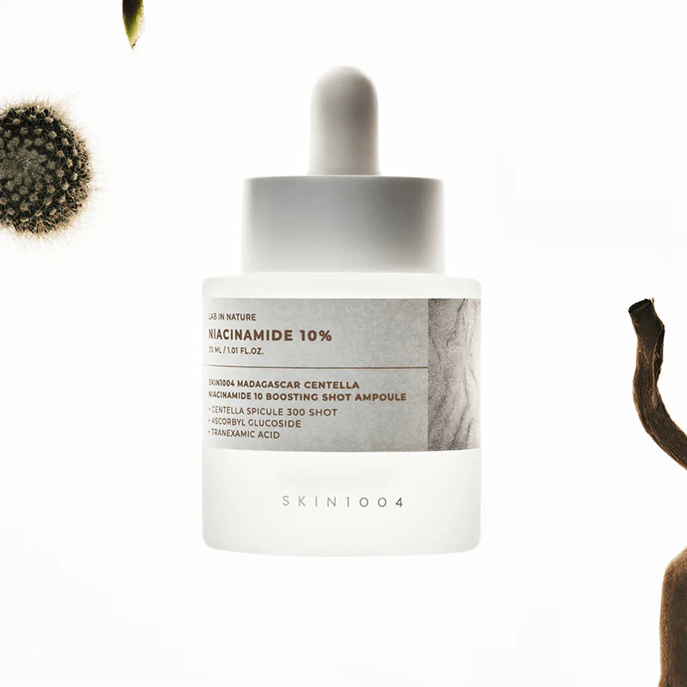 SKIN1004 Lab in Nature Madagascar Centella Niacinamide 10 Boosting Shot Ampoule veido serumas