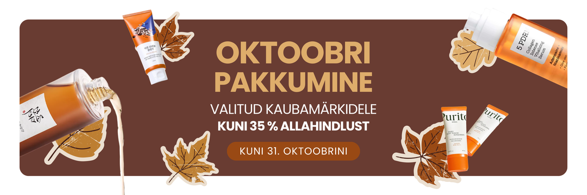 Oktoobri pakkumine – valitud kaubamärkidele kuni 35 % allahindlust