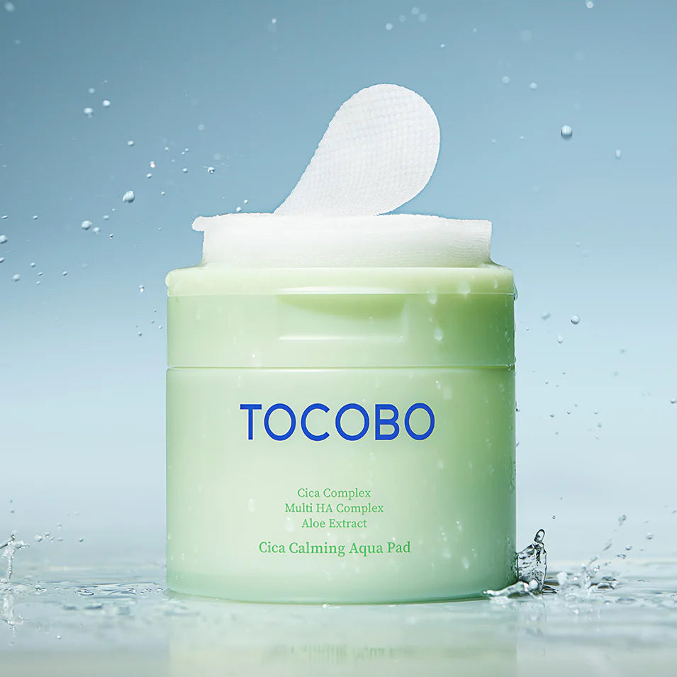 TOCOBO Cica Calming Aqua Pad raminamieji veido padeliai